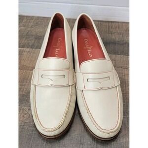 Cole Haan Penny Loafers Womens Size 8.5B Ivory Leather Slip-On Casual Shoes